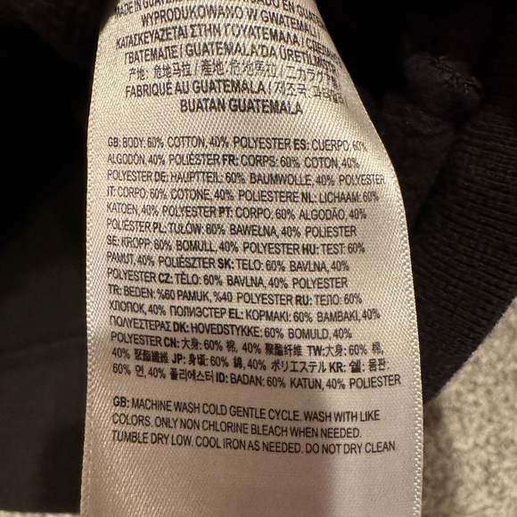 Off The Wall Sweatshirt Men S Black Original Spell Out Logo Hoodie Pullover - Picture 4 of 9